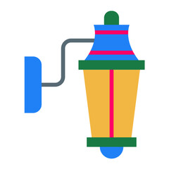 Wall Lamp Vector Design Icon Style