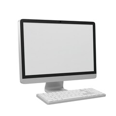 Fototapeta premium 3D desktop computer display side view