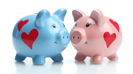 piggy bank isolated on white