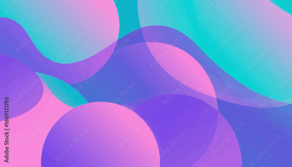 Poster abstract background featuring overlapping translucent gradient shapes