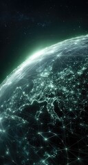 Obraz premium Global network of lights on Earth