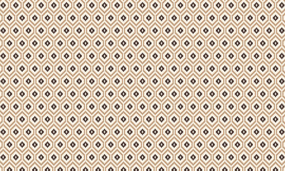 Seamless African Pixel Pattern with Hexagonal and Diamond Tribal Motifs