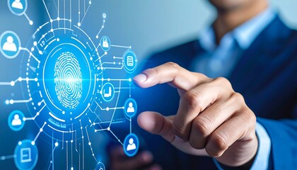 Fingerprint authentication and digital network