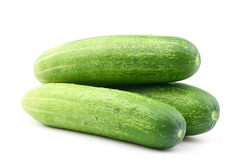 Fresh Cucumber isolated on white background.