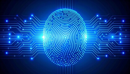 Fingerprint biometric technology concept
