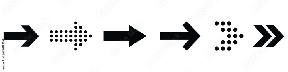 Poster set of different arrows mark. different cursor arrow direction symbols. collections arrows pointers.