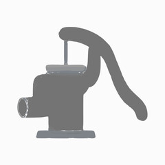 hand pump water source vector.