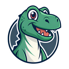 A Cheerful Cartoon Tyrannosaurus Rex A Vibrant Illustration of a Juvenile Dinosaur Perfectly Suited for Childrens Entertainment Educational Materials or Branding Applications on transparent background