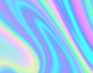 Obraz premium Abstract pastel swirls. Soft, flowing gradients of light purple, blue, pink, and green hues create a smooth, wavy pattern