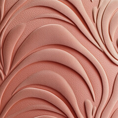 Textural harmony created through gently swirled patterns in soft peach hues reflecting modern artistic design