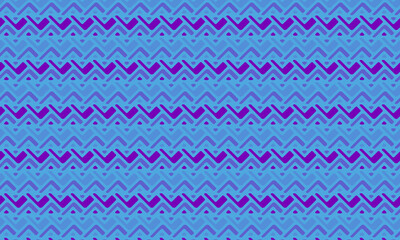 Bold African Seamless Pattern with Hand-Drawn Zigzag Tribal Motifs