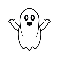 Cheerful Ghost Illustration for Halloween