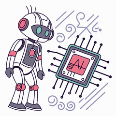 robot with pencil