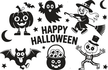 Fototapeta premium Scary Monster & Ghost Clipart