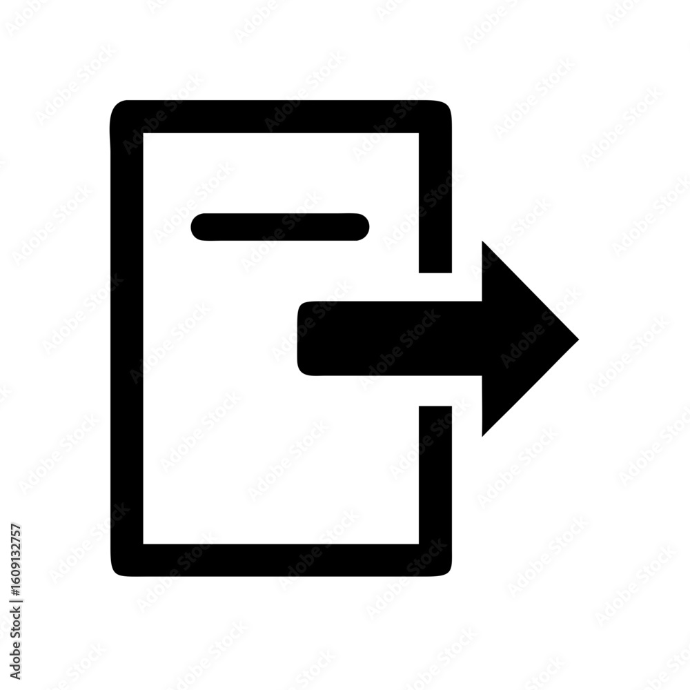 Poster export icon file transfer data migration document outgoing process send file arrow right direction