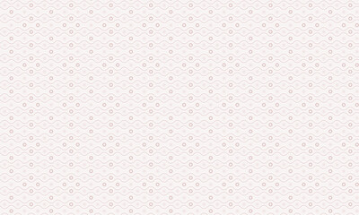 Decorative Seamless Wave Pattern with Geometric Circle and Star Elements