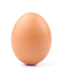 Fresh hens egg isolated on white.