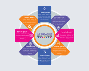 Modern infographic design template with options banner and vector elements for business and web layout