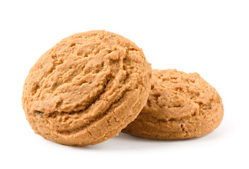 Homemade cookies isolated on white.