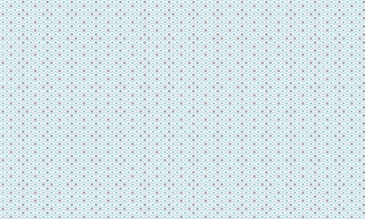 Decorative Seamless Wave Pattern with Geometric Circle and Star Elements