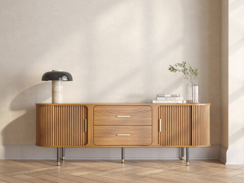 Fototapeta Modern style conceptual interior room 3d illustration