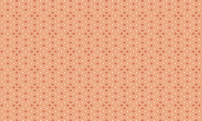 Decorative Seamless Wave Pattern with Geometric Circle and Star Elements