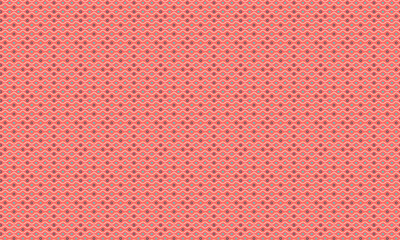 Decorative Seamless Wave Pattern with Geometric Circle and Star Elements