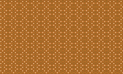 Decorative Seamless Wave Pattern with Geometric Circle and Star Elements