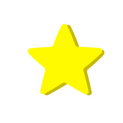 golden star isolated on white