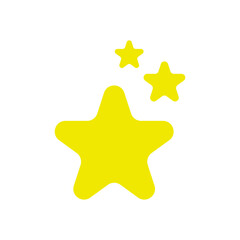 golden stars isolated on white background