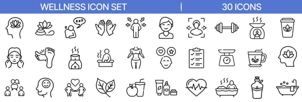 Wellness and Healthy Lifestyle Icon Design