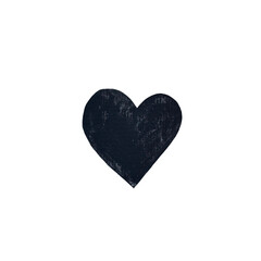 A watercolor illustration of a stylized black heart on a white background. This minimalist and bold design conveys emotion with simplicity, perfect for modern, edgy, or elegant projects seeking a