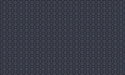 Decorative Seamless Wave Pattern with Geometric Circle and Star Elements