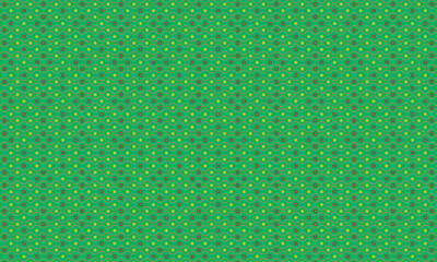 Decorative Seamless Wave Pattern with Geometric Circle and Star Elements