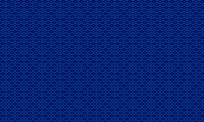 Decorative Seamless Wave Pattern with Geometric Circle and Star Elements
