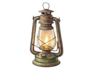 A Glimmer of Hope An Old Kerosene Lanterns Warm Glow on transparent background