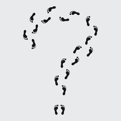 footprints in the snow