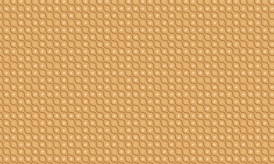 Decorative Seamless Wave Pattern with Geometric Circle and Star Elements