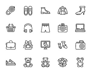 Abstract white lines and shapes on black background