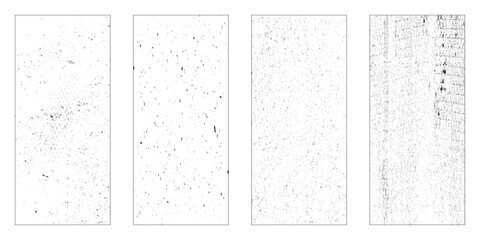 Set of four grunge texture backgrounds. Vector design elements