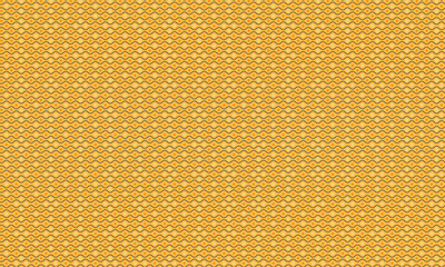 Decorative Seamless Wave Pattern with Geometric Circle and Star Elements