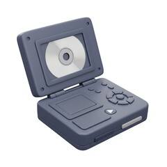 Fototapeta premium 3D cartoon CD player with open lid