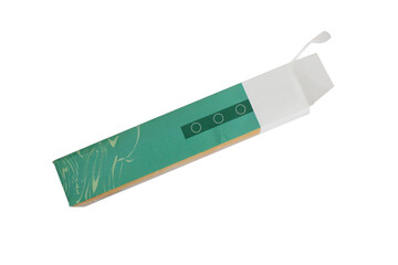 Blank cardboard box isolated on white background