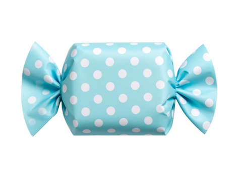 Cute Polka Dot Candy Wrapper in Pastel Colors Transparent PNG - Powered by Adobe