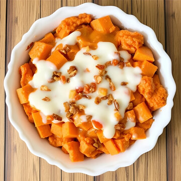 Classic Sweet Potato Casserole for Thanksgiving Celebration and Festive Gathering
