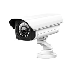 White Security Camera Vector Surveillance System CCTV Technology Safety Control Protection on transparent background