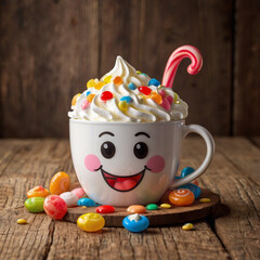 candy canes in a cup