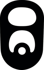 Soda Can Pop Tab vector silhouette design