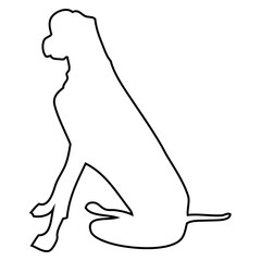 dog icon line