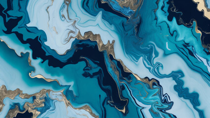 Indigo ocean blue marbling with natural luxury style swirls of marble and gold powder geode pattern. Abstract luxurious blue marble texture with gold splashes and splatter effect. Luxury marble vector